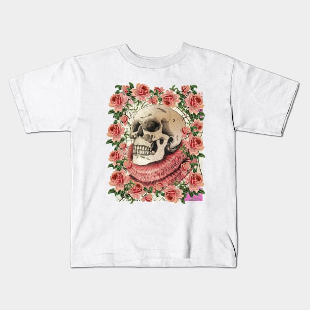 Skull and Roses Kids T-Shirt by White B Gifts